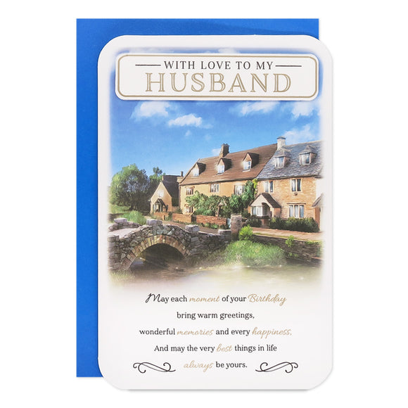 With Love To My Husband Birthday Greeting Card