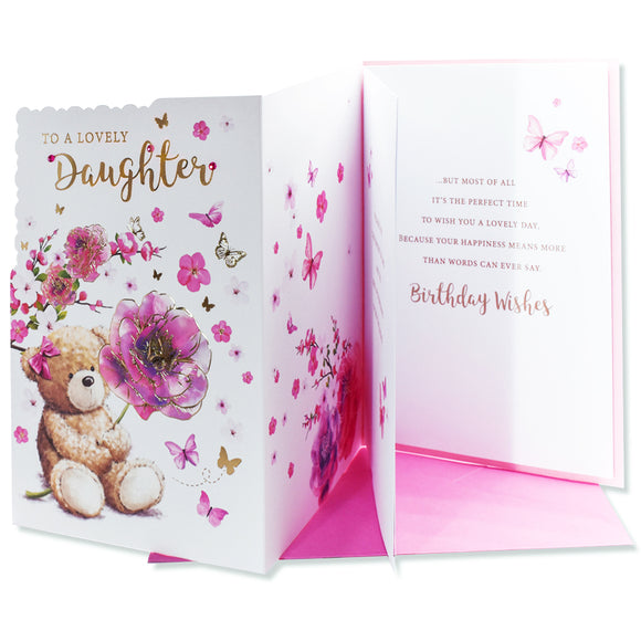To A Lovely Daughter Birthday Greeting Card