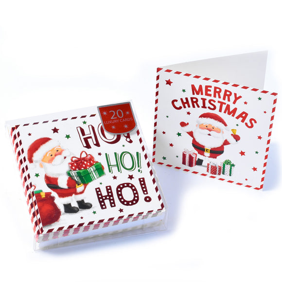 Santa Christmas Greeting Cards (Pack of 20)