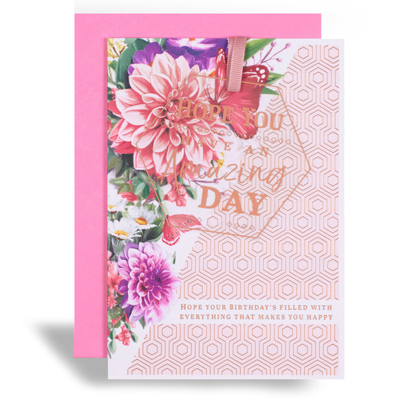 Hope You Have An Amazing Day Flowers Birthday Greeting Card