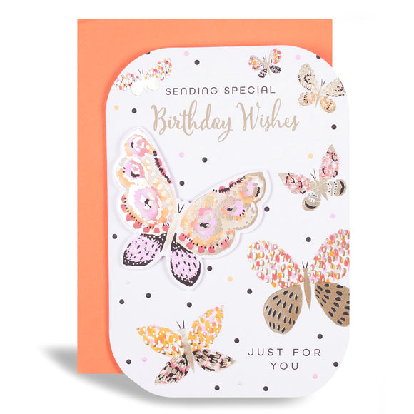 Sending Special Wishes Butterfly Birthday Greeting Card