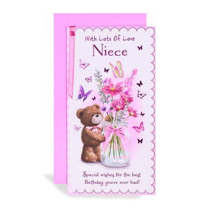 With Lots Of Love Niece Birthday Greeting Card