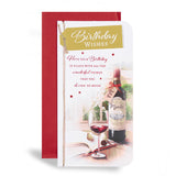 Birthday Wishes Wine Greeting Card