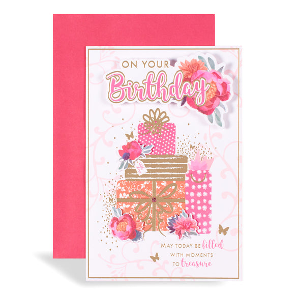 On Your Birthday Presents Greeting Card