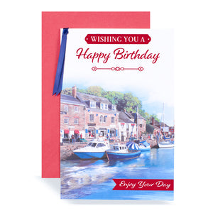 Wishing You A Happy Birthday Boats Greeting Card