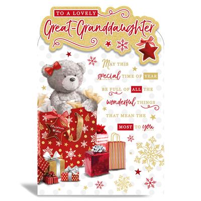 To A Lovely Great-Granddaughter Christmas Greeting Card