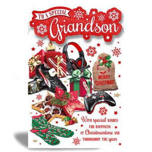 To A Special Grandson Christmas Greeting Card