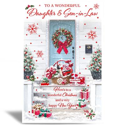 To A Wonderful Daughter And Son-In-Law Christmas Greeting Card