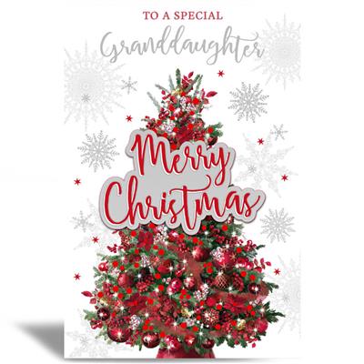 To A Special Granddaughter Christmas Greeting Card