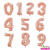 Rose Gold Number Supershape Helium Filled Foil Balloon
