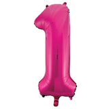 Pink Number Supershape Helium Filled Foil Balloon