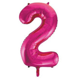 Pink Number Supershape Helium Filled Foil Balloon