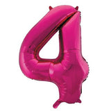 Pink Number Supershape Helium Filled Foil Balloon