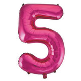 Pink Number Supershape Helium Filled Foil Balloon