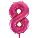 Pink Number Supershape Helium Filled Foil Balloon