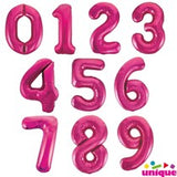 Pink Number Supershape Helium Filled Foil Balloon