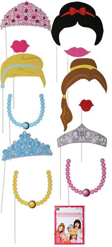 Princess Party Photo Props (12 Pieces)