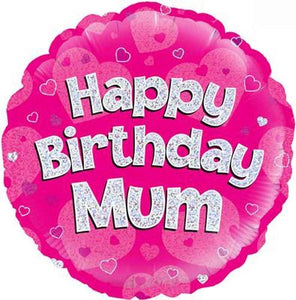 Happy Birthday Mum Helium Filled Foil Balloon