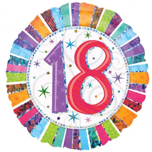 Radiant 18th Birthday Helium Filled Foil Balloon