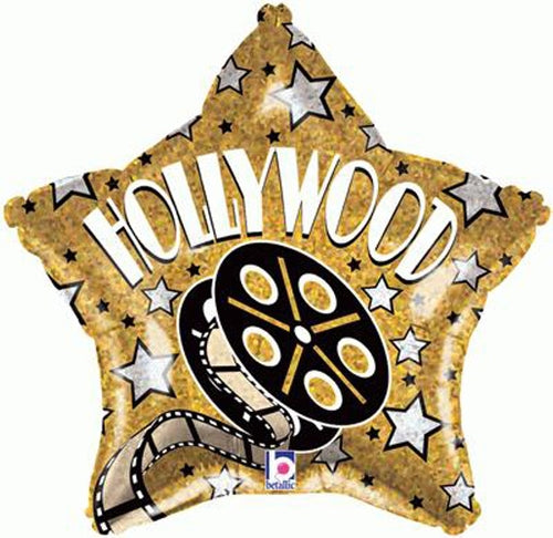 Hollywood Star Helium Filled Foil Balloon