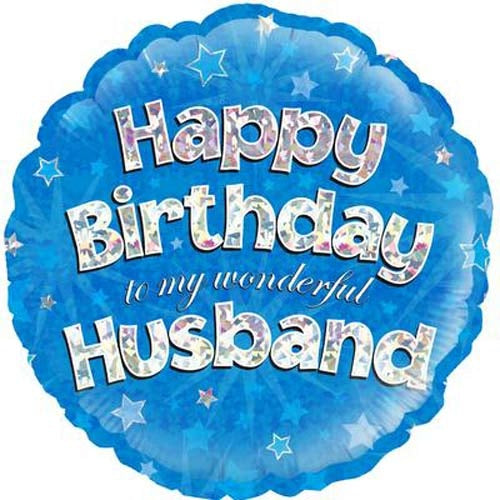 Happy Birthday To My Wonderful Husband Helium Filled Foil Balloon