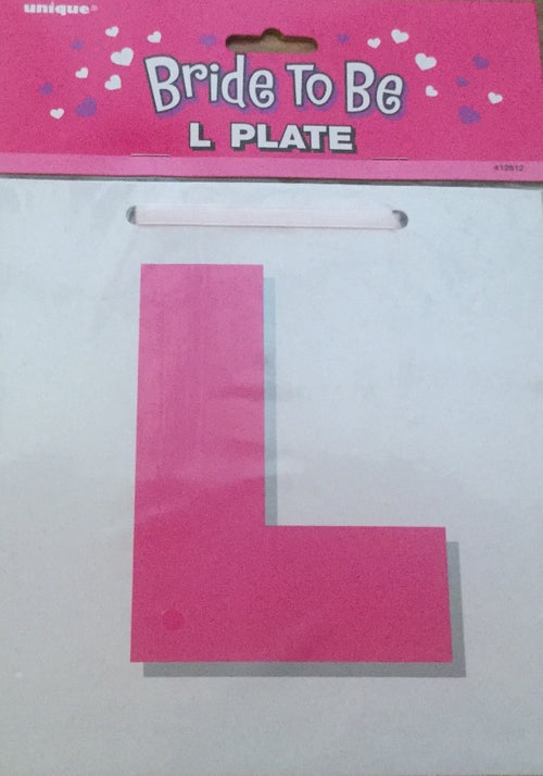 Bride To Be L Plate