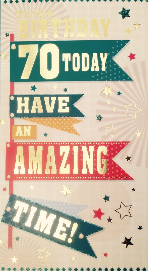 It's Your Birthday 70 Today Greeting Card