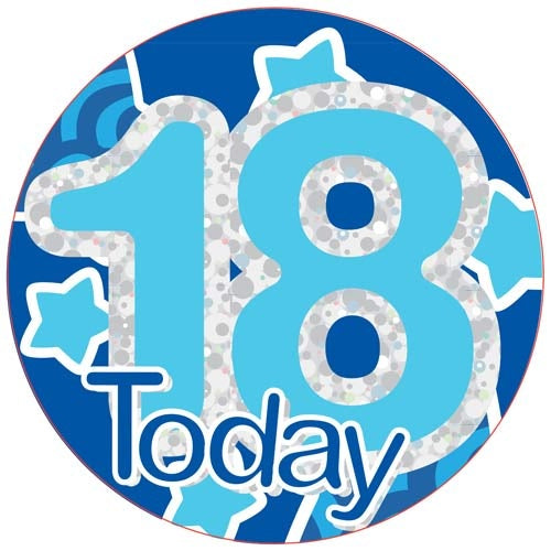 18 Today Blue Stars Jumbo Badge
