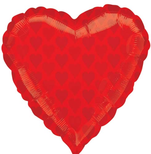 Red Heart Helium Filled Foil Balloon
