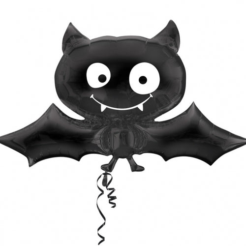Black Bat Halloween Supershape Helium Filled Foil Balloon