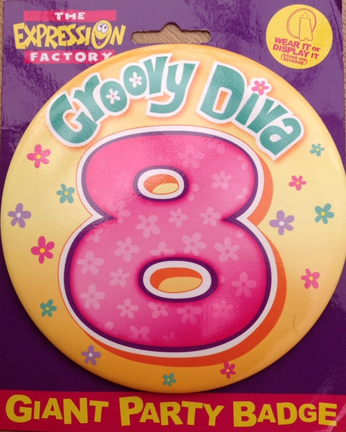 Groovy Diva 8 Jumbo Badge