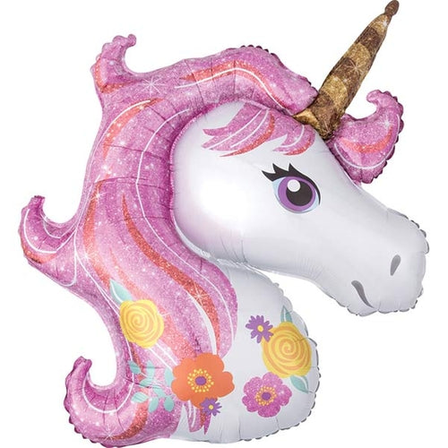 Pink Magical Unicorn Supershape Helium Filled Foil Balloon