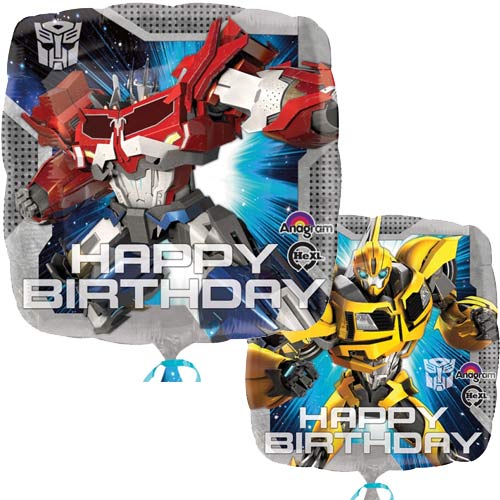 Transformers Double Sided Happy Birthday Helium Filled Foil Balloon
