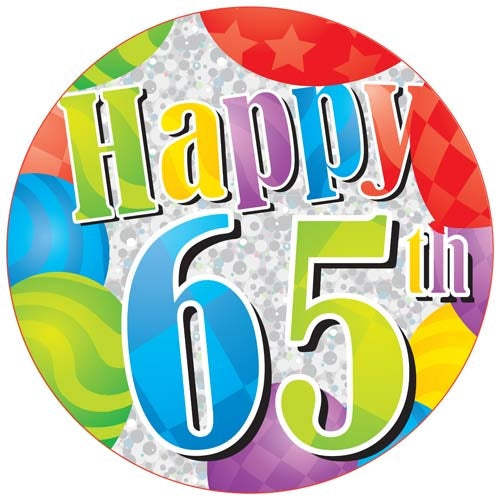 Happy 65th Jumbo Badge