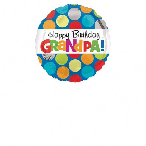 Happy Birthday Grandpa Helium Filled Foil Balloon