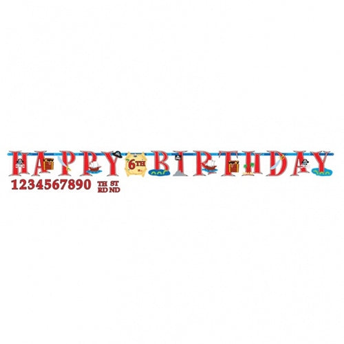 Pirate Add An Age Jumbo Letter Banner Kit