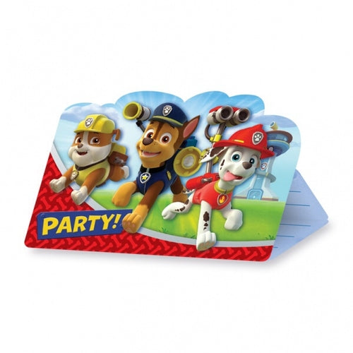 Paw Patrol Invitations And Envelopes (8 Pack)