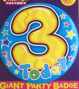 3 Today Blue Jumbo Badge