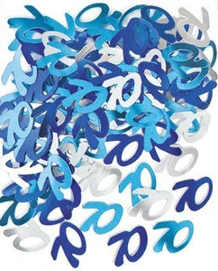 Blue And Silver 70 Metallic Confetti 14g