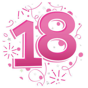 18 Pink Jumbo Badge