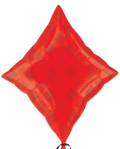 Red Diamond Helium Filled Foil Balloon