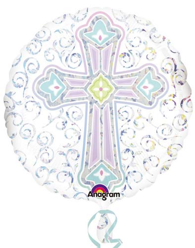 Radiant Cross Helium Filled Foil Balloon