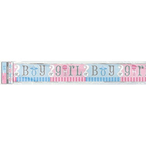 Boy Or Girl? Holographic Baby Shower Banner