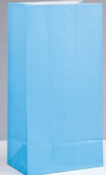 Light Blue Paper Party Loot Bags x12