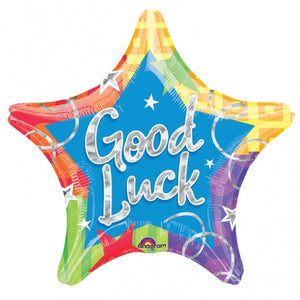 Good Luck Star Shape Helium Filled Foil Balloon