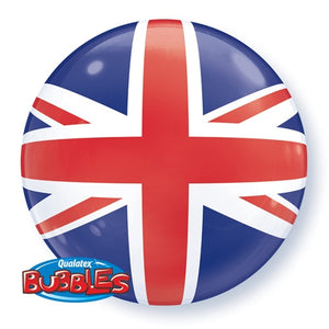 Union Jack Helium Filled Single Bubble Balloon