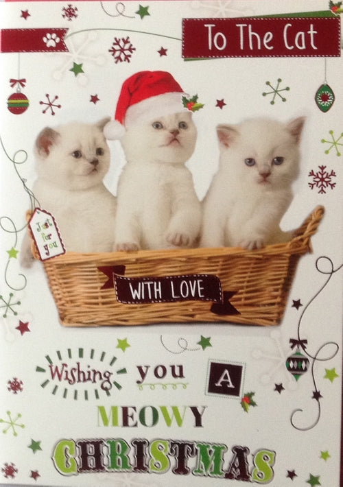 To The Cat Meowy Christmas Greeting Card