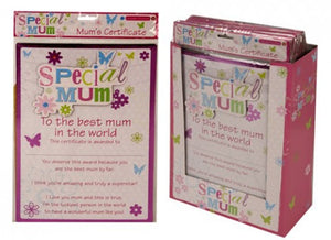 Special Mum Certificate