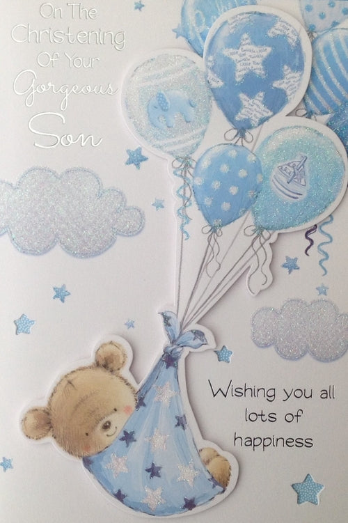 On The Christening Of Your Gorgeous Son Greeting Card