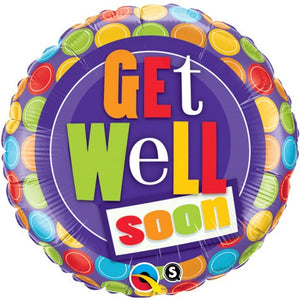 Get Well Soon Helium Filled Foil Balloon